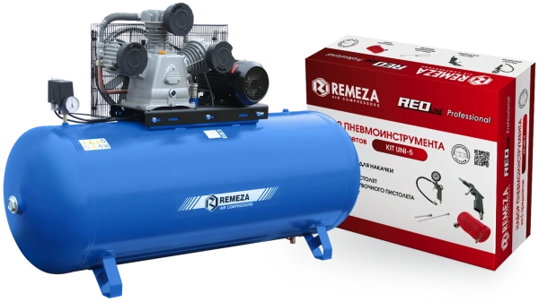 Компрессор поршневой СБ4/Ф-500.LB75 с набором пневмоинструмента KIT UNI-5